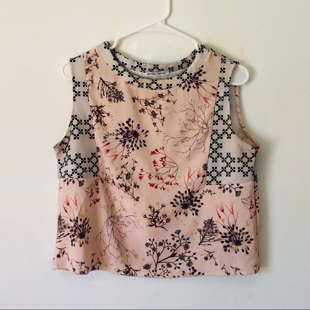 Zara Floral Crop Top
